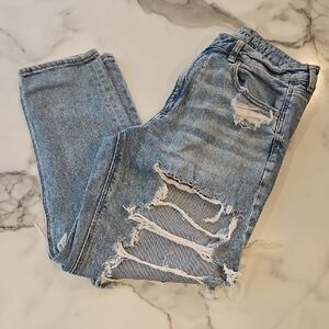 American Eagle Outfitters Light Blue Distressed Boyfriend Jeans